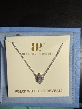 BP Silver-Tone Crystal Pendant Necklace - Silver